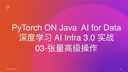 Pytorch On Java 深度学习实战 第三课-03 张量高级操作 Advance Tensor Ops