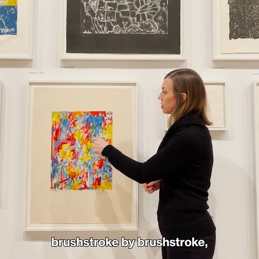 2K views · 92 reactions | Jasper Johns's False Start I (1962) relates to—but doesn't exactly reproduce—an earlier painting of the same name. Curator Kim Conaty tells us about the artist's curious use of language and color in this print. | Whitney Museum of American Art | Facebook