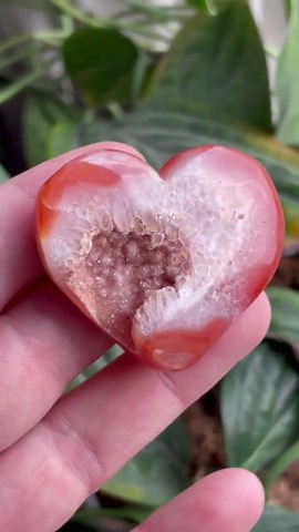 Carnelian Heart With Druzy - Etsy
