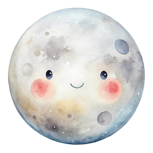 Watercolor Moon Clipart Bundle: Nursery Decor (digital Download) - Etsy