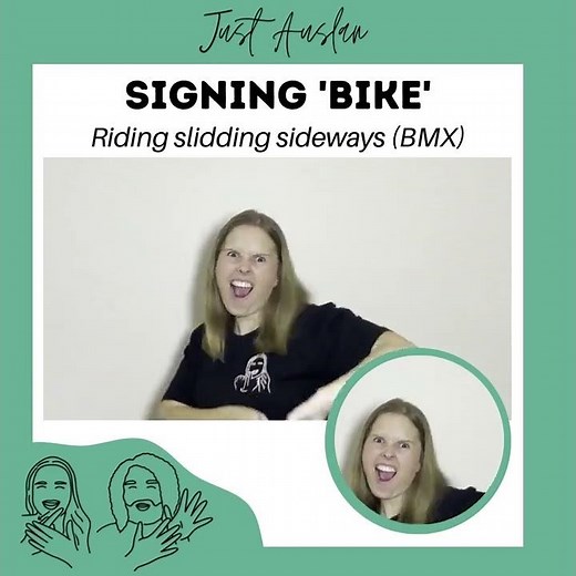 Auslan - Non-Manual Features (NMF) using sign bike