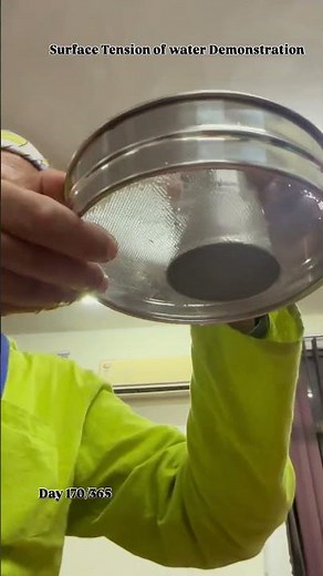 Surface tension of water a demonstration