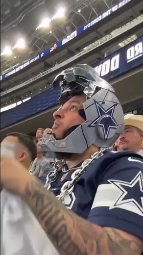 Cowboys Fan Rocks a Fully Functional Iron Man Mask 🏈🤖