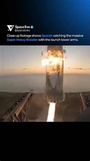 Super Heavy booster returns to the launch site and performs a precise vertical descent.