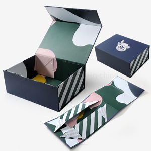 [Hot Item] Custom Design Flat Folding Magnetic Rigid Cardboard Gift Package Paper Box for Clothing