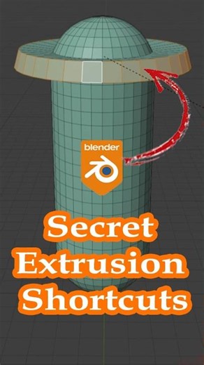 Secret Extrusion Shortcuts in Blender! #blendershorts #blender3d #blendertutorial