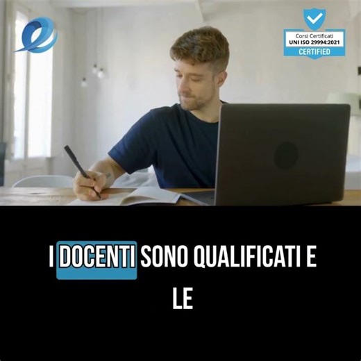 Non accontentarti di un corso qualsiasi: scegli la garanzia della certificazione.