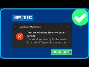 How to Fix Windows Security Center Service is Turned Off or Missing in Windows 10/11