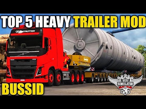 TOP 5 BEST HEAVY TRAILER TRUCK MOD FOR BUSSID | BUS SIMULATOR INDONESIA | BUSSID MOD