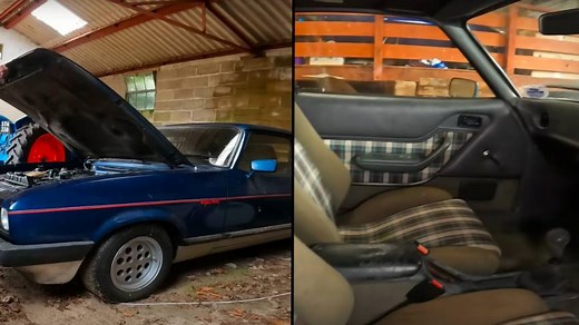 Man discovers 40-year-old Ford Capri inside barn in Portsmouth