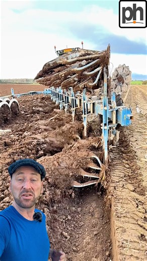 Stan working in the field turning over ex maize land to bring up some dry soil for Robert to drill | Pro Horizon Farming Content