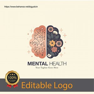 Unique Psychology Logo for Therapists and Counselors - Instant Download / Innovative Brain Logo Design/colorful Mental Health Logo Art Print - Etsy