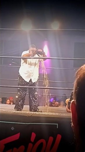 Billy Dixon brings 3,000 thumbtacks & 2,000 sequins to an I Quit Match! #enjoy #wrestling #shorts