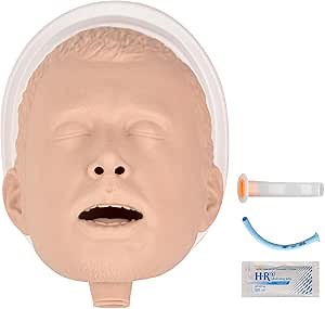 Adult Airway Management Trainer Kit, Adult Intubation Manikin Head, Airway Simulation Management Model for EMS Training, with Base