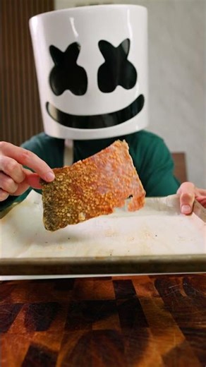 Smoky Salmon Mousse on Crispy Salmon Skin with Salmon Roe Pearls #dinner #recipe #salmon