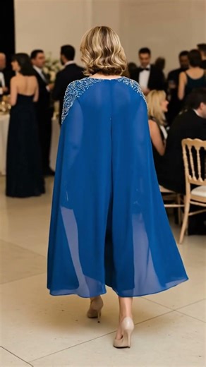 Elegant Tea Length Mother of the Bride Outfits in Royal Blue