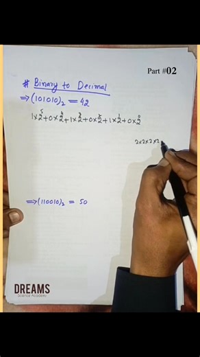 Number System -Part 2 | Binary to Decimal Number Conversion Explained in an easy way by Sir Ahsan Ali - Dreams Academy #binary #decimal #maths #preparation #science | Dreams Virtual Academy