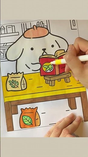 Pompompurin Coloring Pages | Cute Sanrio Coloring for Kids