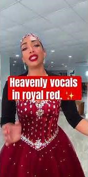 Singing Ave Maria in a Royal Red Gown 🌹 #Opera #Vocalist #Singing