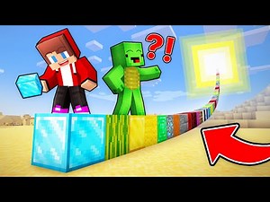 JJ And Mikey Built 1 MILLION BLOCKS To The SUN in Minecraft Maizen