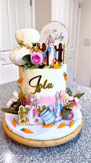 Peter Rabbit Birthday Cake 🐰🌸 | Beautiful Girls’ Celebration Cake