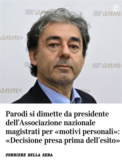 Il presidente dell’Associazione nazionale magistrati Cesare Parodi si è dimesso dal suo incarico. Una decisione annunciata subito dopo l’esito delle urne, ma presa prima: qualunque fosse stato il risultato del referendum sulla riforma costituzionale non avrebbe più guidato il sindacato delle toghe. 👉 Leggi l'articolo di Giovanni Bianconi sul Corriere #parodi #anm #magistratura #referendum