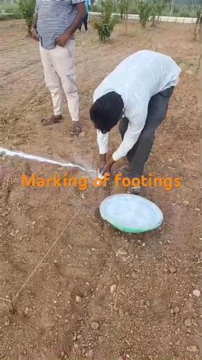 Marking for footings #construction #fyp #hyderabadconstruction