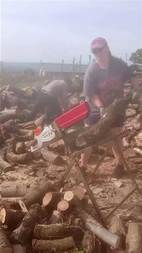 Chainsaw Still firewood process