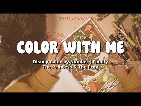 COLOR WITH ME | Disney Mystery Coloring / Color by Number | Family | The Princess & The Frog