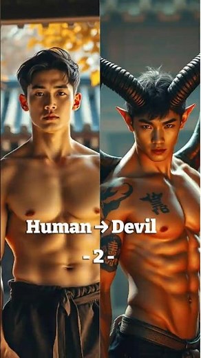 Handsome muscular devil transformation -2-