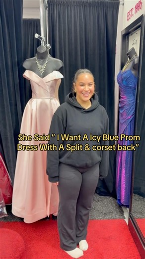 Baby Blue Prom Dress Transition #homecomingdresses #promdress #grwmoutfit #promdressshopping