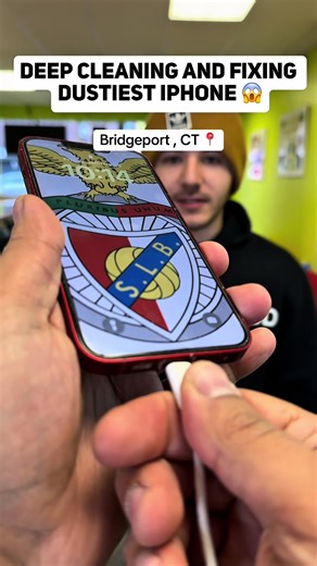 Fixing and Deep Cleaning iPhone 🤮 #moneytalkswireless #asmr #deepcleaning #appleiphone #bridgeportct