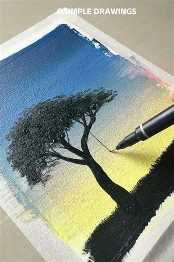 Satisfying gradient blending technique ✨ #painting #acrylicpainting #shors