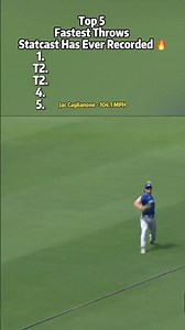 Top 5 Fastest Throws Statcast Has Ever Recorded #mlb #baseball #mlbb #mlbhighlights