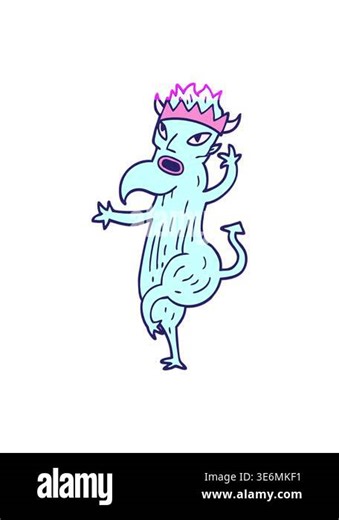 power up animation of cartoon doodle devil Stock Video Footage - Alamy