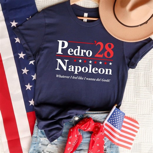 Pedro and Napoleon 2028 Election Slogan T-shirt, for President Funny Napoleon Dynamite Movie Vote Pedro Humor Gift Unisex T-shirt Sweatshirt - Etsy