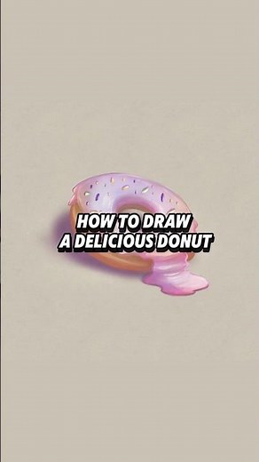 How to draw a donut tutorial 🍩 Here is my process from sketch to final #digitalart #drawing