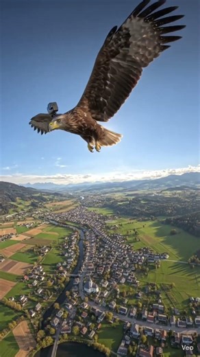 Eagle POV with GoPro 🦅 | Real Life Flight View from the Sky! #aianimation #dream #cinematicanimal