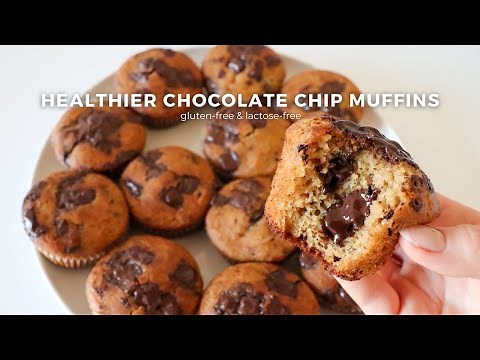Healthier Chocolate Chip Muffins | Easy Gluten-free & Lactose-free Muffin Recipe