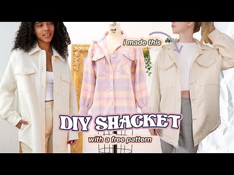 i made a shacket with a free pattern… and i kinda love it ✨