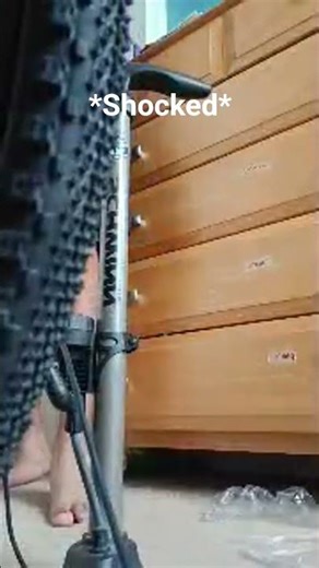 I tried to replace my bike inner tube and it blew out... #bicycle #repairing #fail