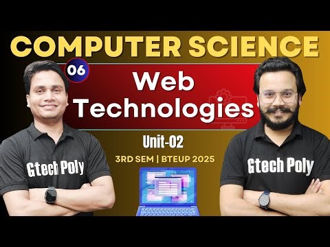 Web Technologies | HTML | Unit -02 P-02 | 3rd Sem by Deepak Sir BTEUP 2025 ‪@gtechpoly‬