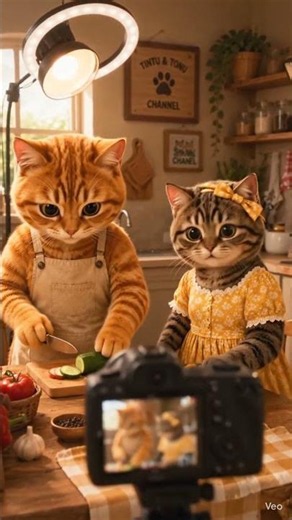 Tintu & Tonu Make a Short 🎥🐱 #Shorts