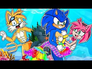 Amy Mermaid Story - Amy Becomes The Princess of The Sea | Sad Story | Sonic Cartoon