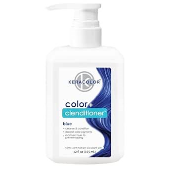 Keracolor Color + Clenditioner 3-in-1 Color-Depositing Conditioner, Gently Cleanses & Conditions, Semi-Permanent Hair Color, 23 Shades, 12 Fl Oz