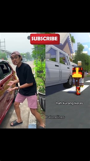 Animation vs Original - Nutup Pintu Mobil #minecraft #comedy