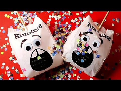 KNALLTÜTEN basteln 2025 aus Butterbrottüten 💥 Aufblasen - Wünschen - Knallen! Fasching / Silvester