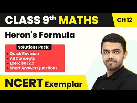 Class 9 Maths Unit 12 Exercise 12.2 NCERT Exemplar Book-Quick Revision/All Concepts/All True & False