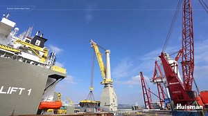 ​Huisman China installed, commissioned and tested the 3,000mt Offshore Mast Crane onboard Boskalis’ Bokalift 1 within 27 days. This was way ahead of the planning. The Bokalift 1 crane Vessel was converted by Boskalis from a semi-submersible heavy lift vessel to a self-propelled crane vessel. The main focus of the vessel will be the installation of jackets, monopiles and offshore wind turbines. | Crane Operator Network