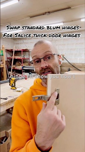 Swap Blum Hinges for Thick door Salice hinges/ make cooler doors #furnituredesign #furnitureshop